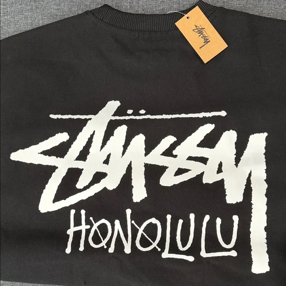 Stussy Black Crewneck Men's Sweater